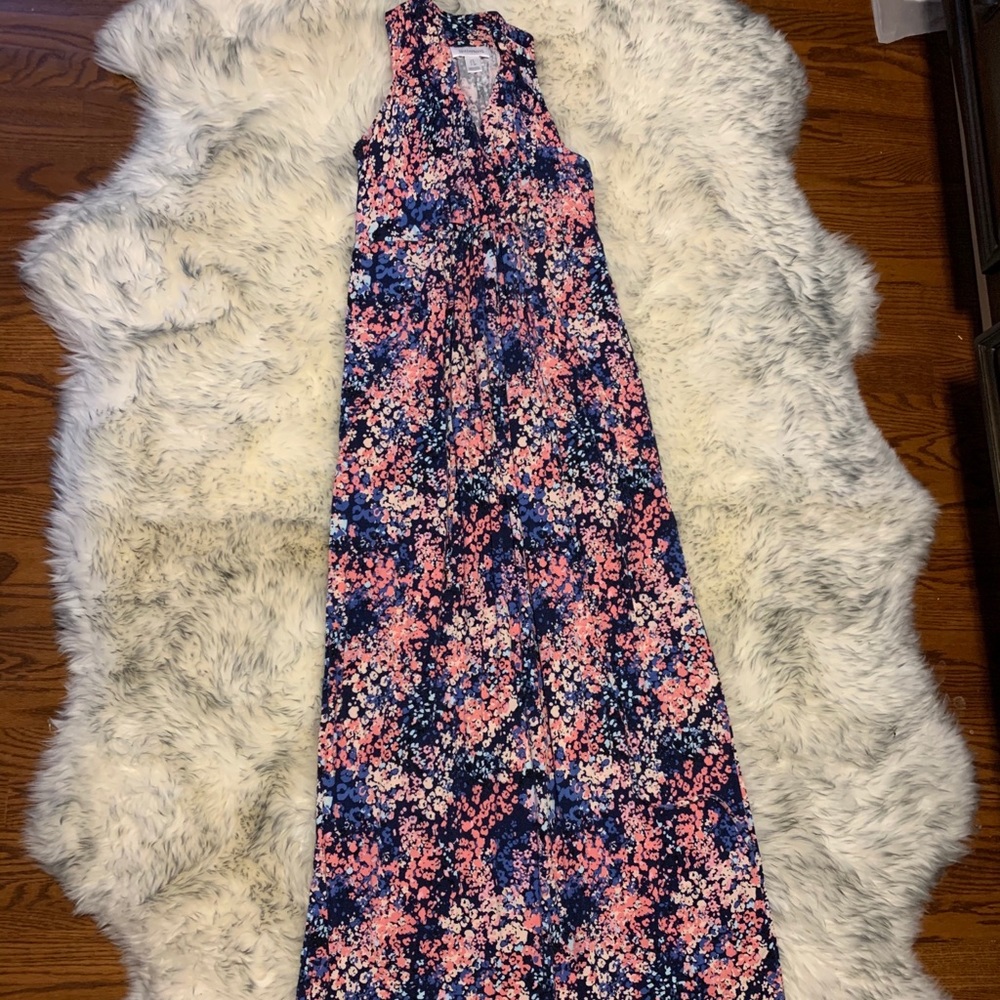 Flower long maxi Motherhood maternity dress small
